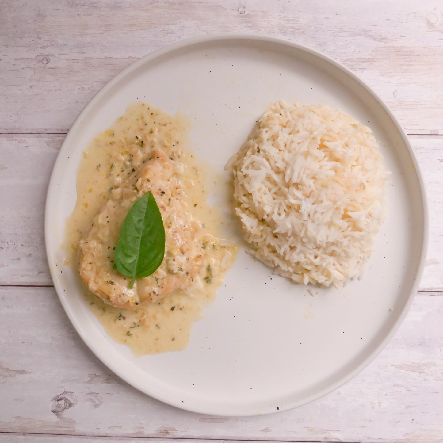 Creamy Lemon Chicken over Basmati Rice