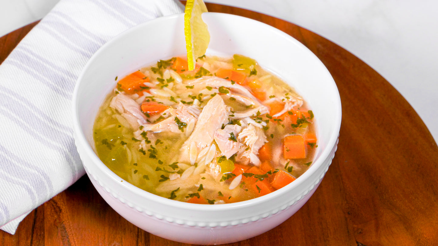 Lemon Chicken Orzo Soup