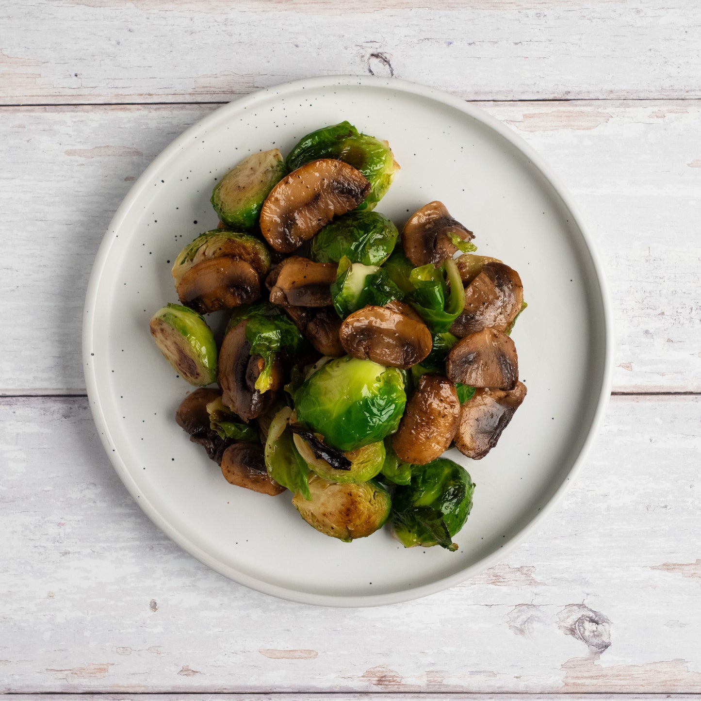 Roasted Brussel Sprouts and Mushrooms