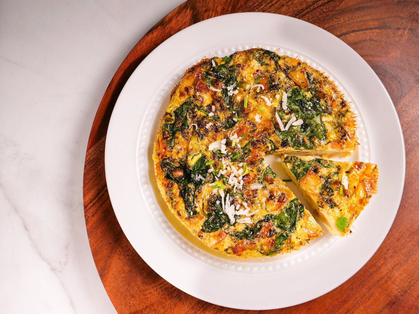 Spinach, Leek & Potato Frittata