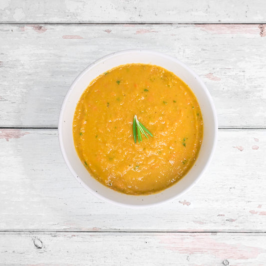 Spiced Carrot, Leek, and Lentil Soup