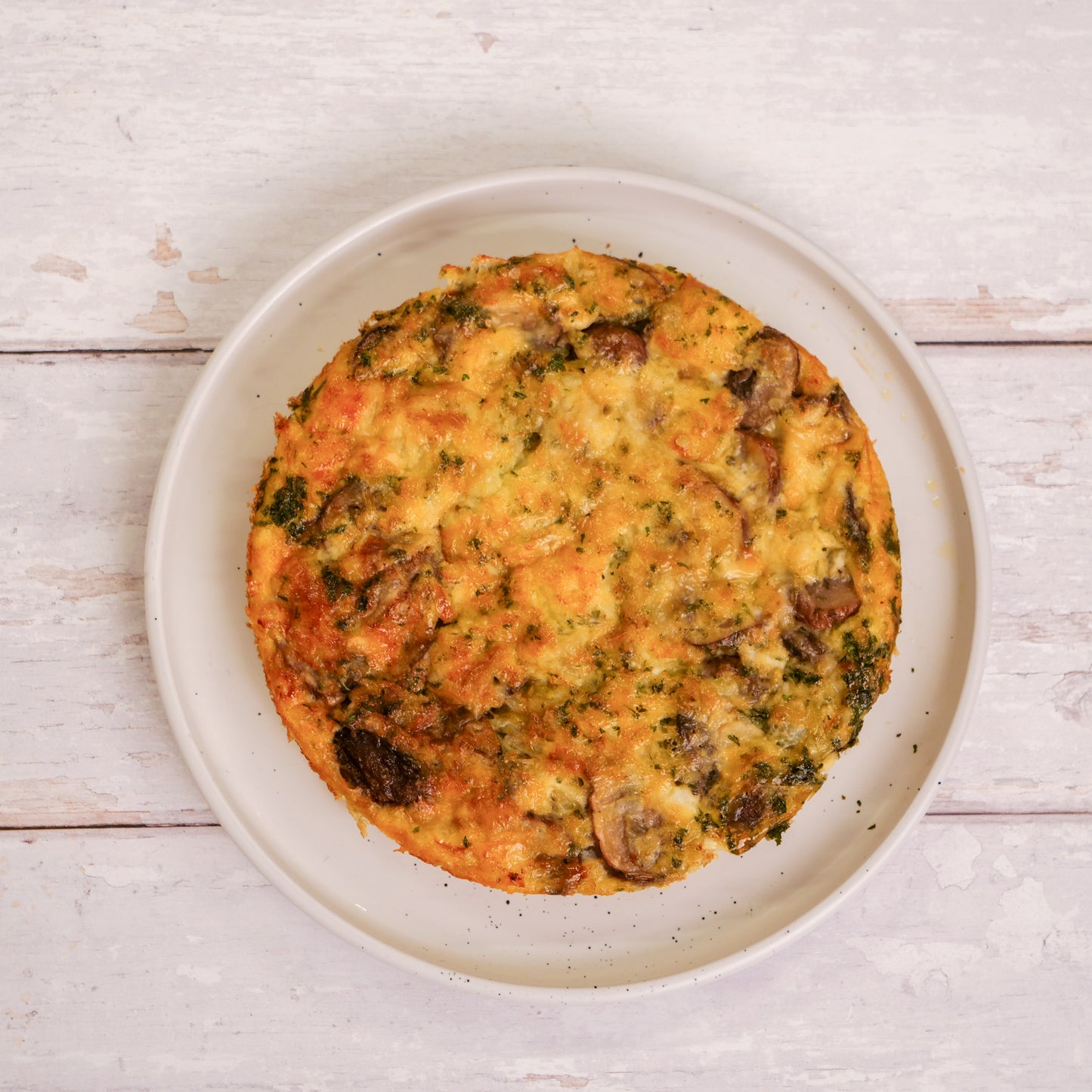 Mushroom, Leek and Gruyère Frittata
