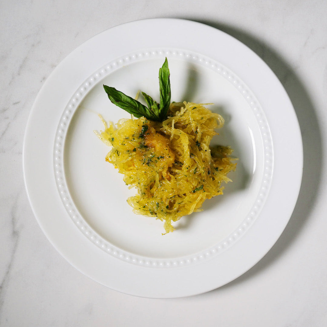 Roasted Spaghetti Squash with Basil Pesto