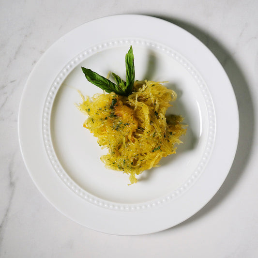 Roasted Spaghetti Squash with Basil Pesto