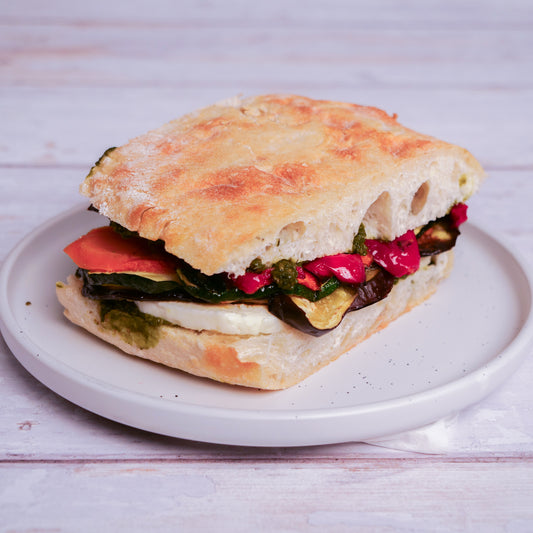 Roasted Vegetable Pesto Ciabatta