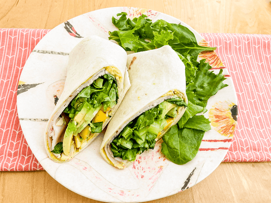 Smoked Turkey Wrap with Fresh Mango and Curried Mayonnaise